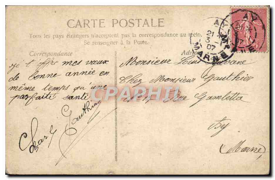 CPA Fantaisie Prenom Louis — Rückseite