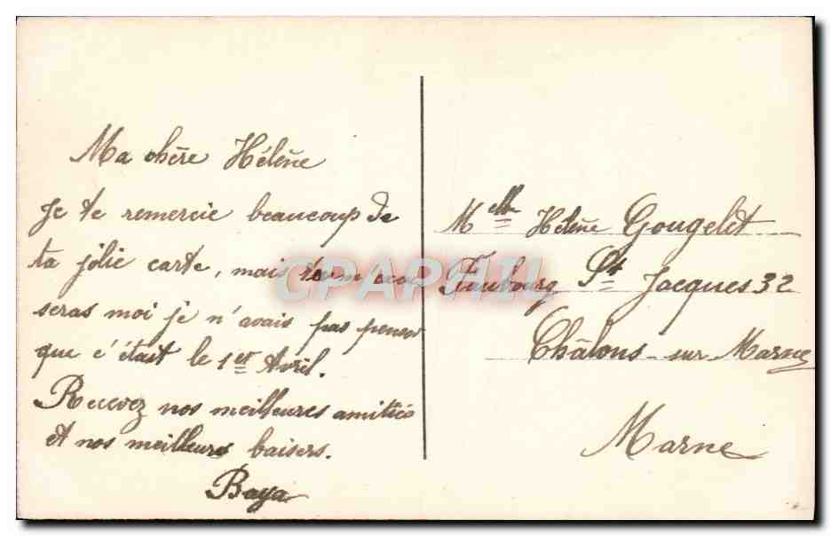 CPA Fantaisie Femme  — Verso