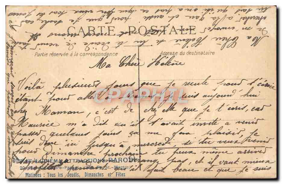 CPA Fantaisie Femme La belle aubergiste  — Rückseite