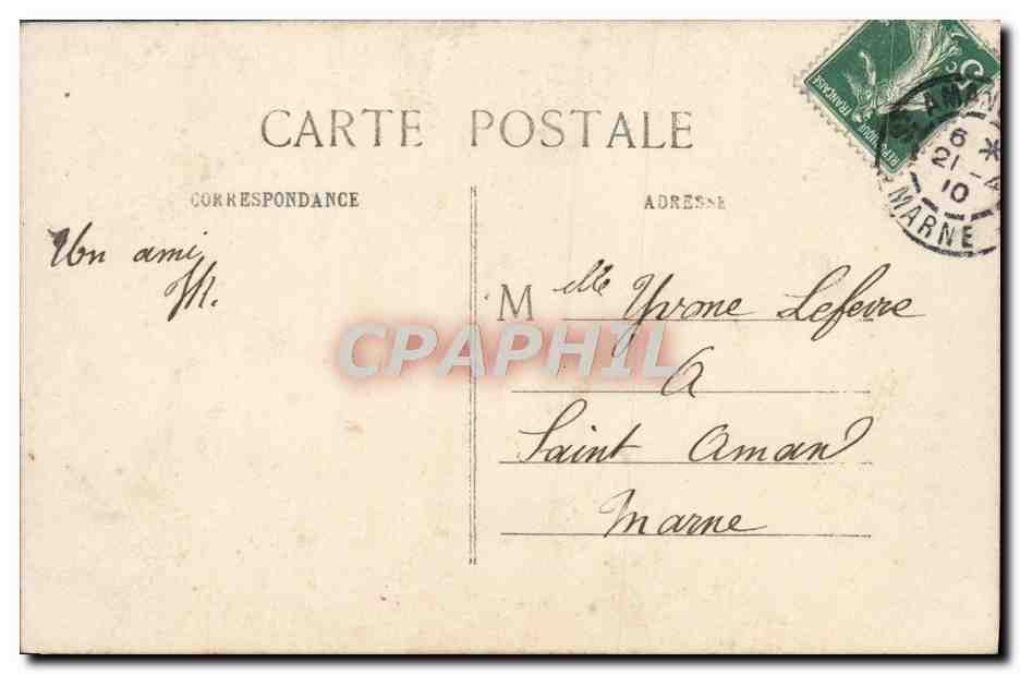 CPA Fantaisie Homme  — Rückseite