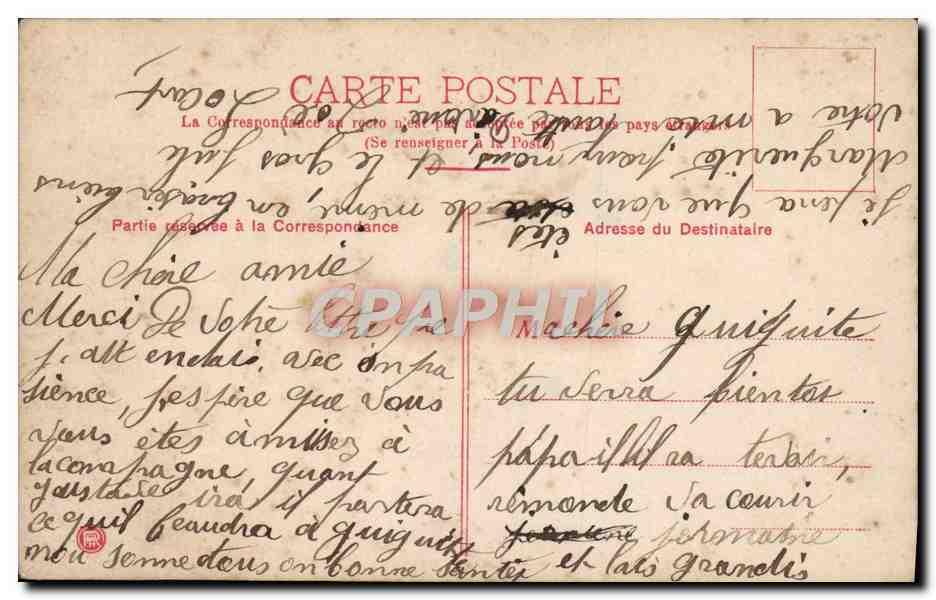CPA Fantaisie Enfant — Rückseite
