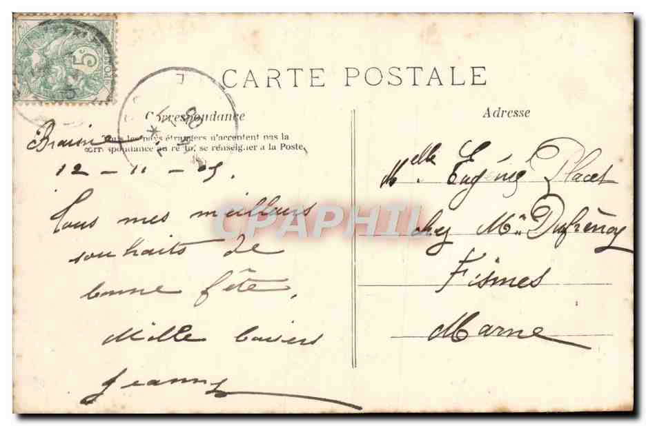 CPA Fantaisie Femme  — Verso