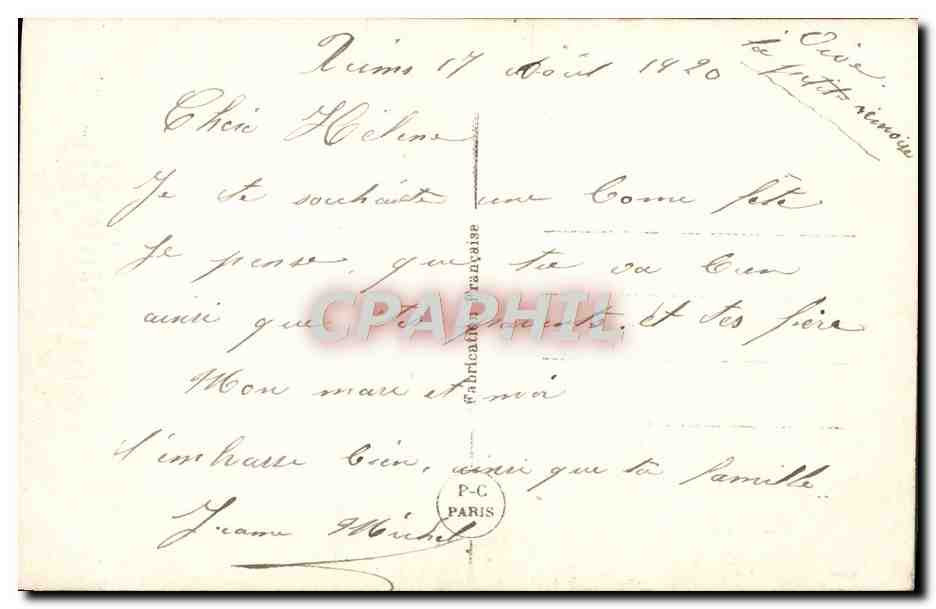 CPA Fantaisie Femme  — Verso