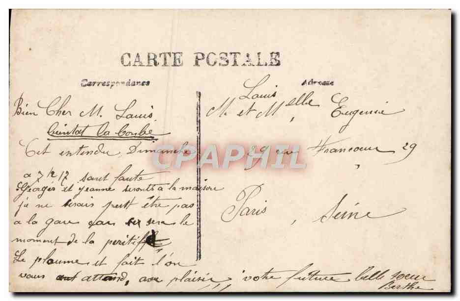 CPA Fantaisie Femme  — Rückseite
