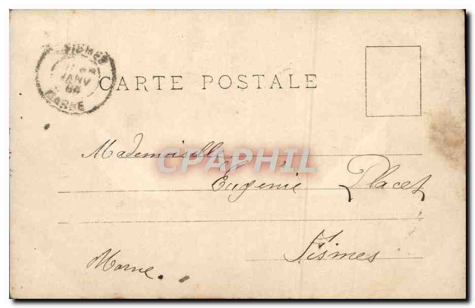 CPA Fantaisie Femme Les astres en cabinet particulier L'etoile de Cafe Concert — Verso