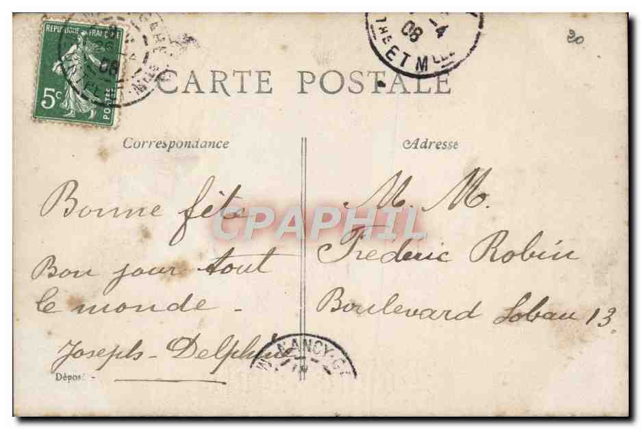 CPA Fantaisie Femme  — Rückseite