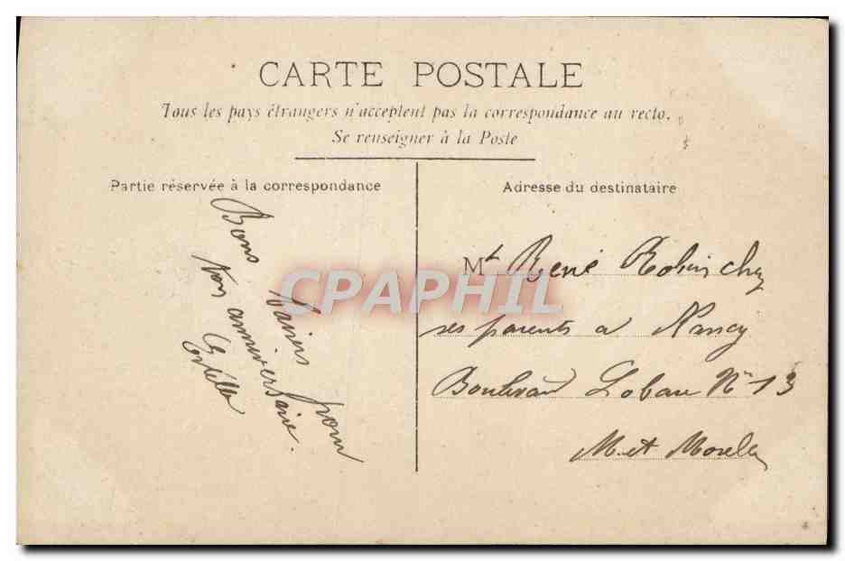 CPA Fantaisie Enfant — Verso