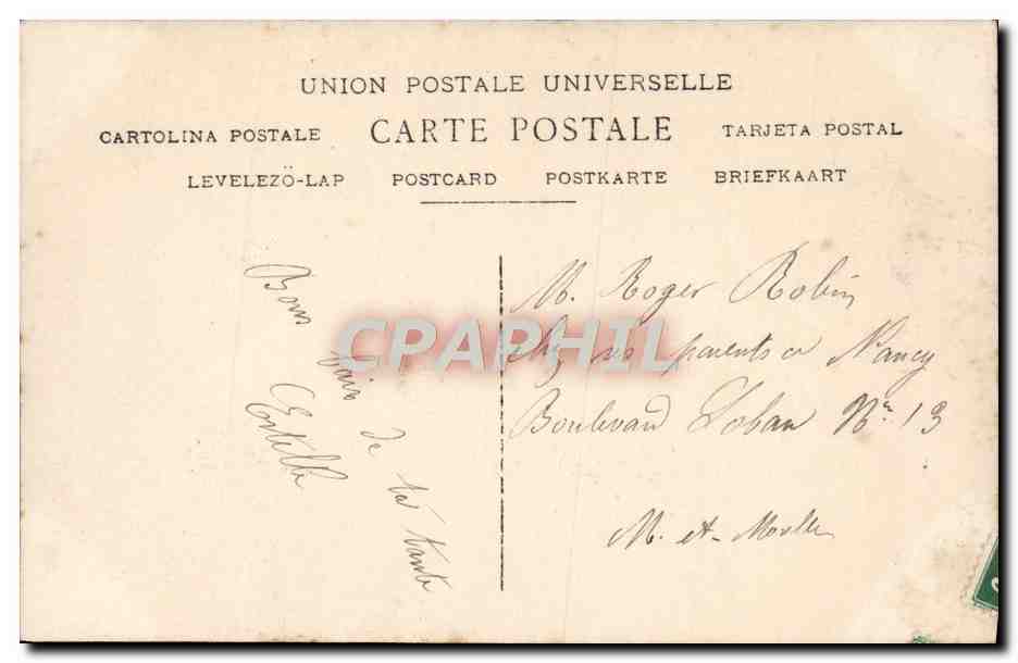 CPA Fantaisie Enfant Ane Mule  — Rückseite