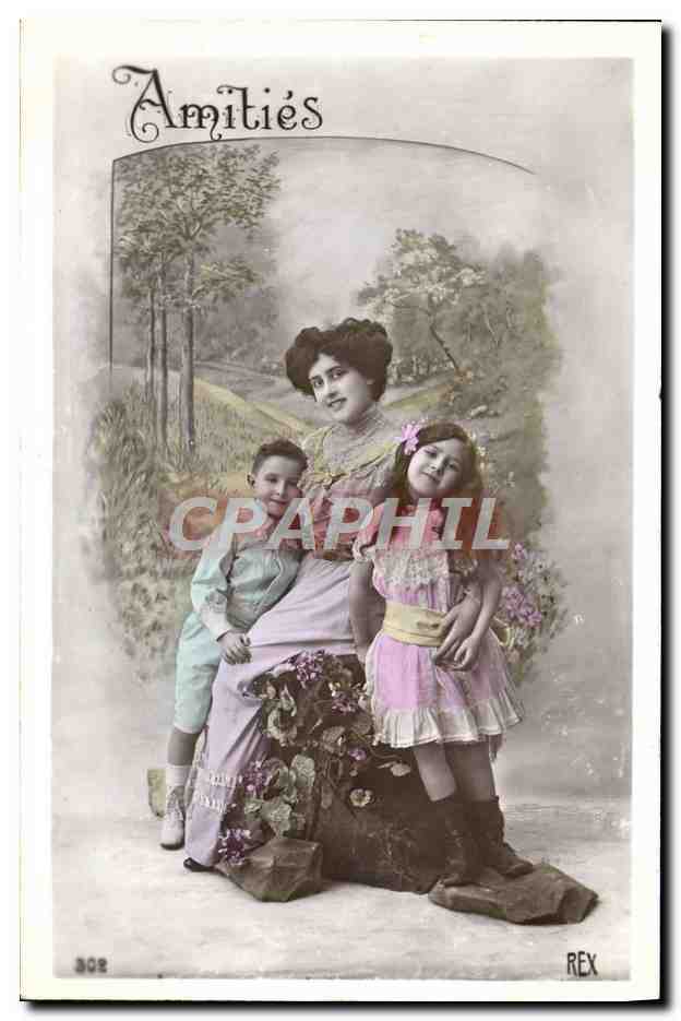 CPA Fantaisie Femme Enfants