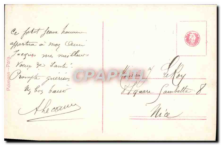 CPA Fantaisie Enfant Haut de forme — Rückseite