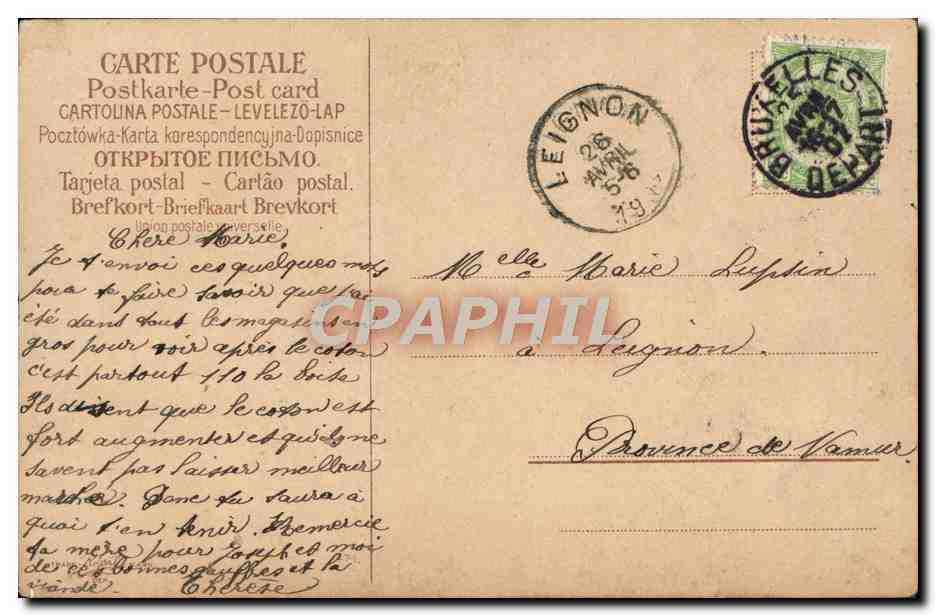 CPA Fantaisie Fleurs  — Verso