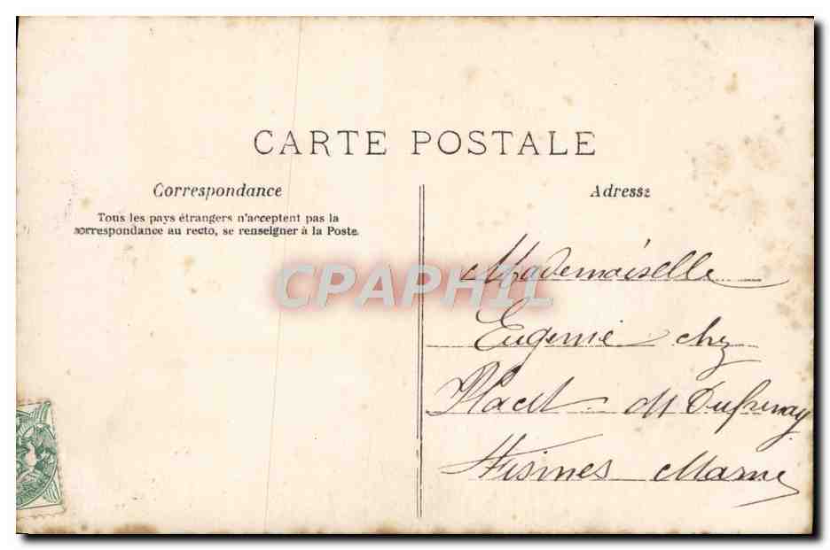 CPA Fantaisie Femme  — Rückseite