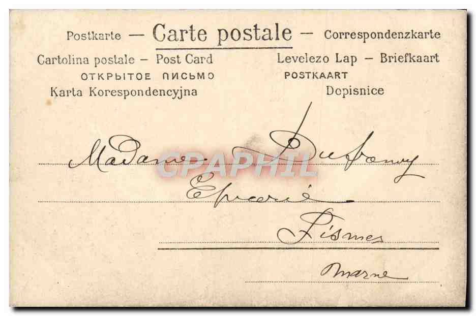 CPA Fantaisie Femme  — Verso