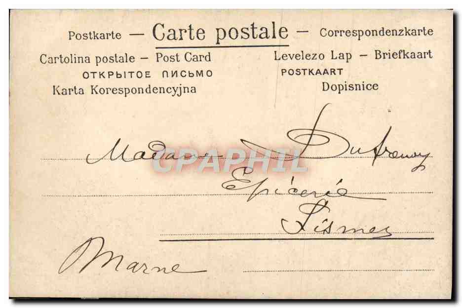 CPA Fantaisie Femme  — Verso
