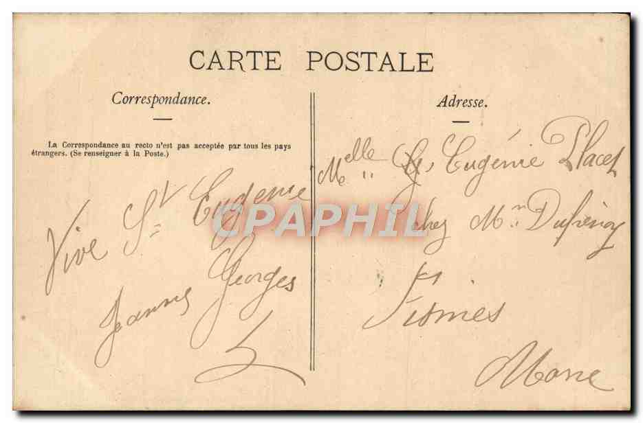 CPA Fantaisie Enfant St Eugene — Rückseite
