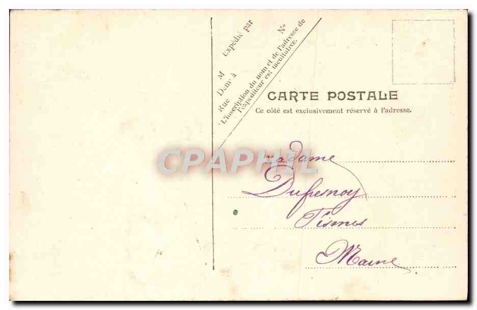 CPA Fantaisie Femme Enfant — Verso