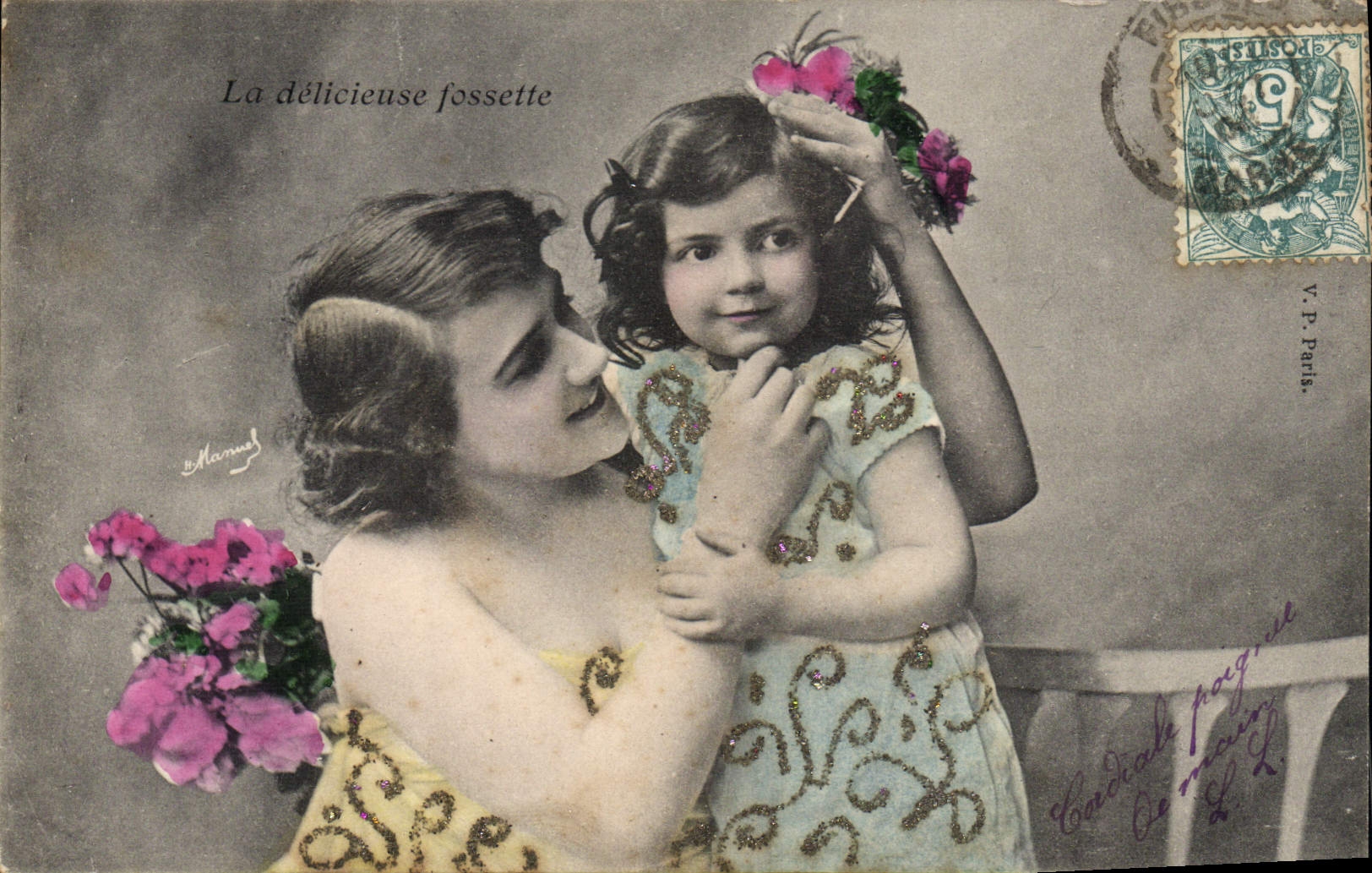 CPA Fantaisie Femme Enfant