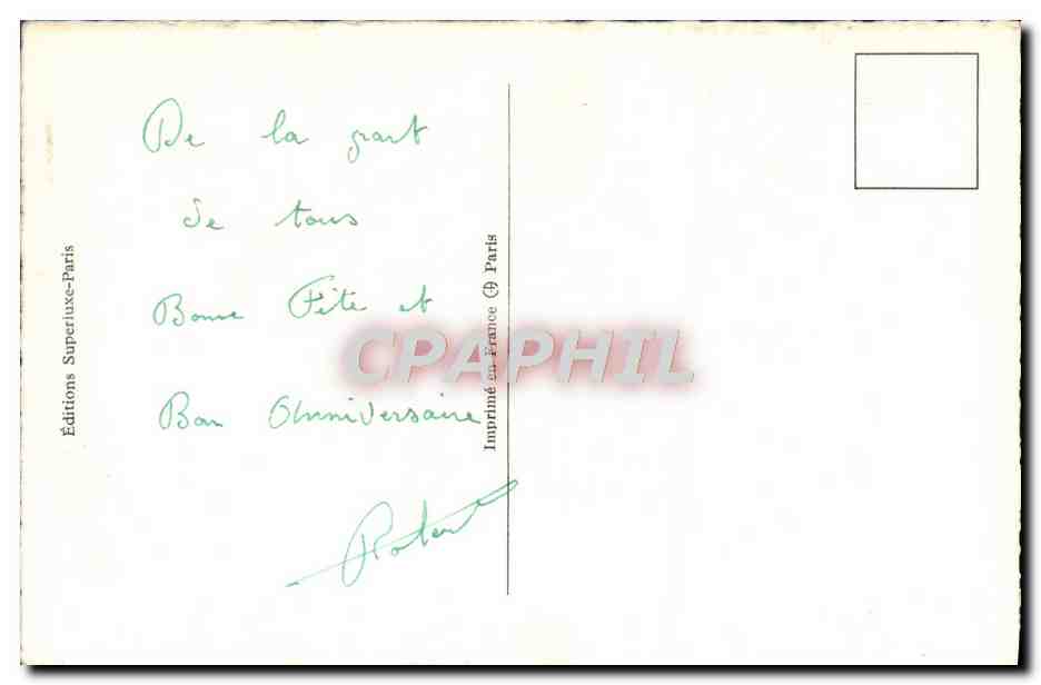 CPA Fantaisie Fleurs Roses — Verso