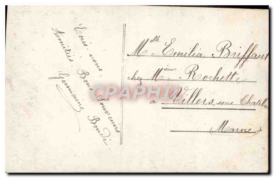 Jeune femme en robe ornée — cadre floral — éditeur REX n°434 — Verso