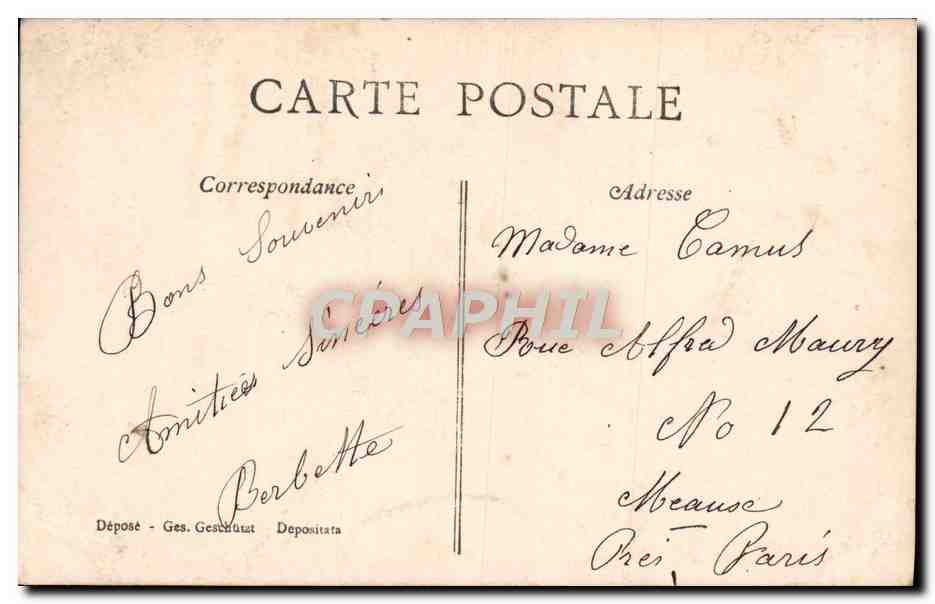 CPA Fantaisie Femme  — Rückseite