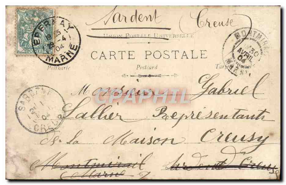 CPA Fantaisie Femme Sorel — Rückseite