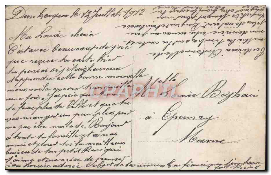 CPA Fantaisie Femme  — Verso