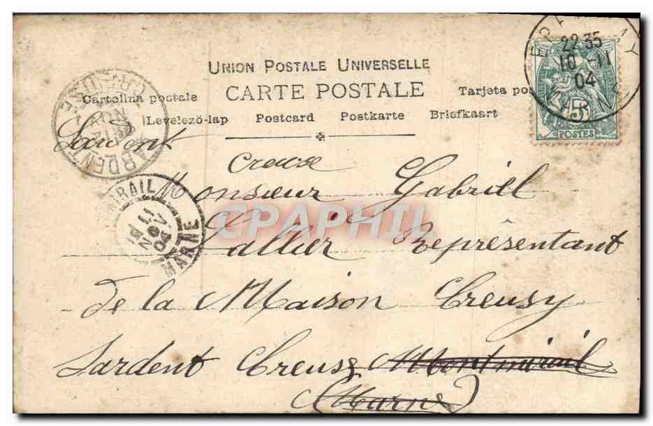 CPA Fantaisie Femme Fournier  — Verso