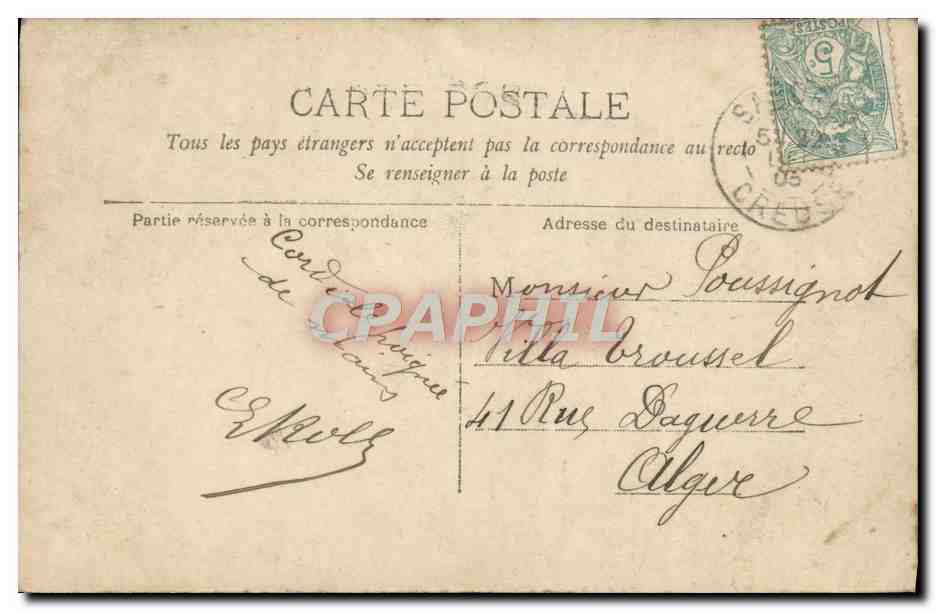 CPA Fantaisie Femme Coeur  — Rückseite