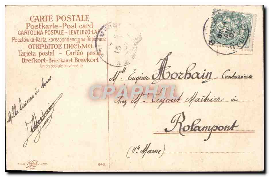 CPA Fantaisie Femmes Raisin  — Rückseite