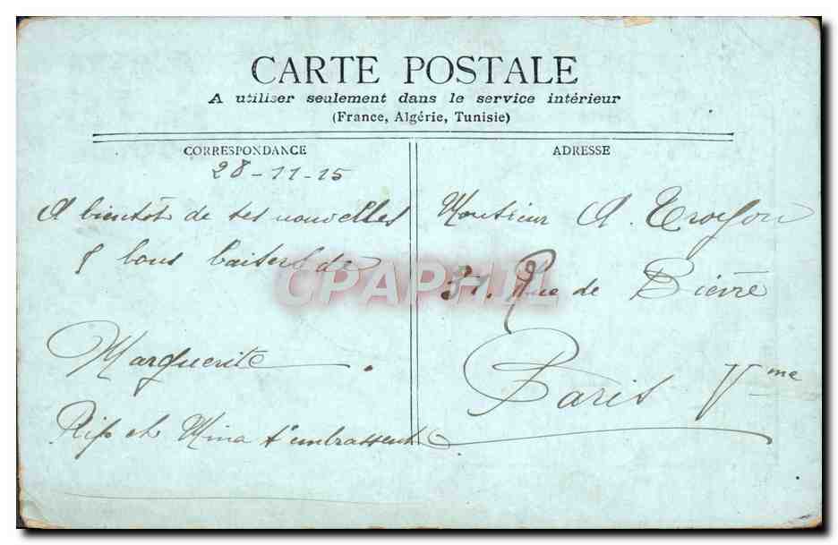 CPA Fantaisie Femme Enfant — Verso