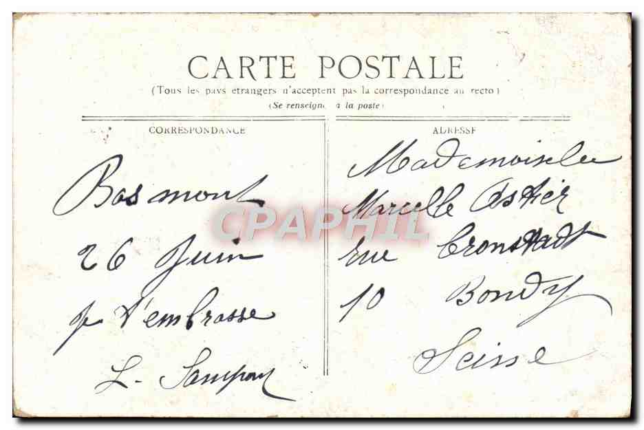 CPA Fantaisie Enfant Le petit poucet Ogre — Rückseite