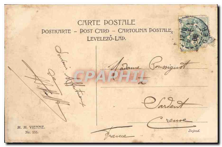 CPA Fantaisie Femme Enfant  — Rückseite