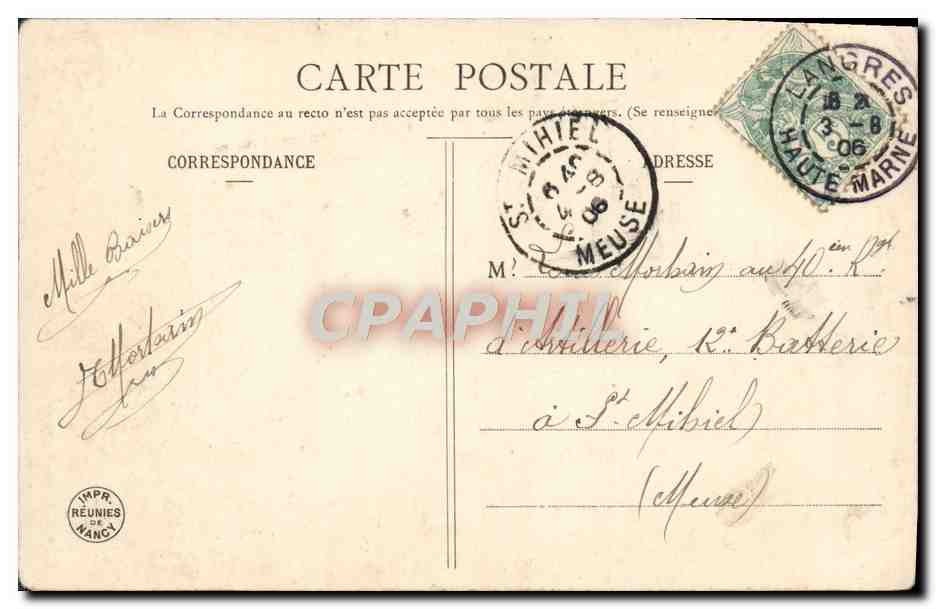 CPA Fantaisie Femmes  — Rückseite