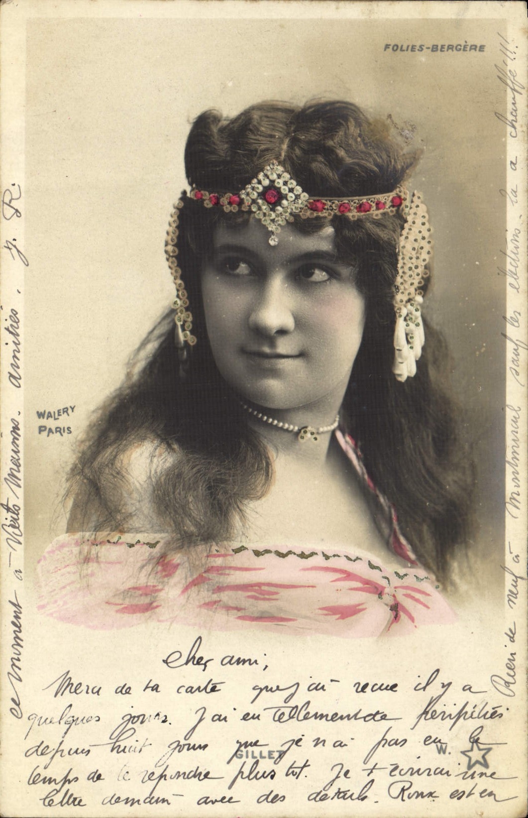 Folies-Bergère — Bailarina en traje oriental — Walery, París