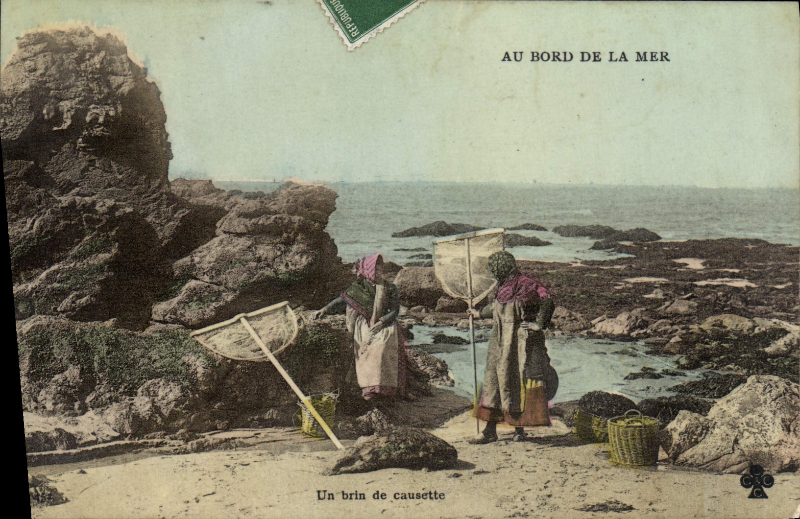 CPA Au bord de la mer un brin de causette pche Pecheur 
