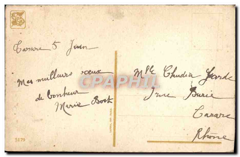 CPA Fantaisie Femme — Rückseite