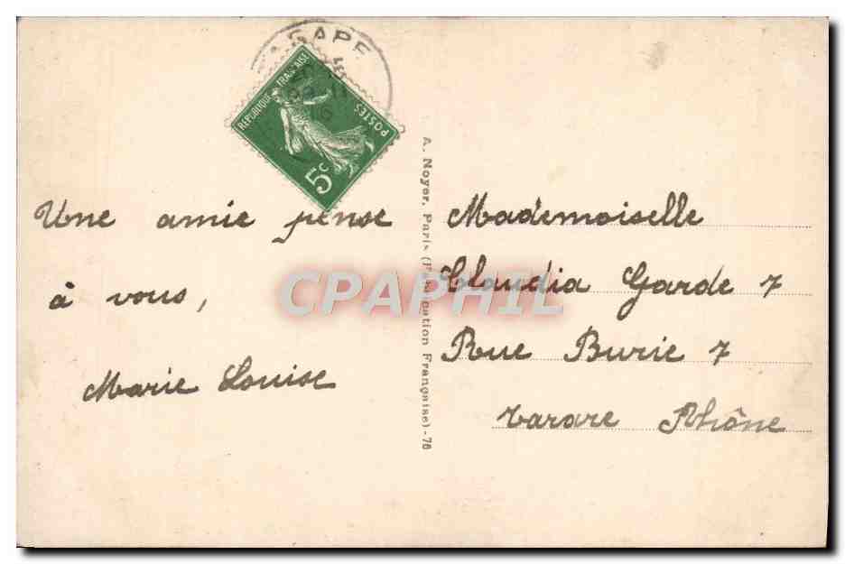 CPA Fantaisie Femme — Rückseite