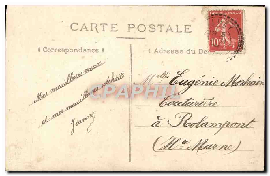 CPA Fantaisie Femme — Rückseite