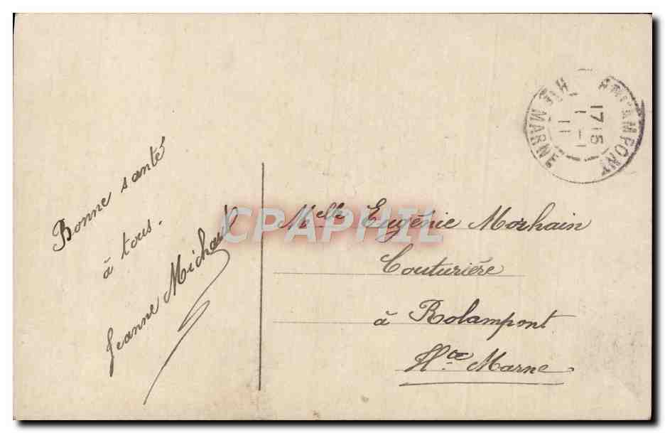 CPA Fantaisie Femme — Rückseite