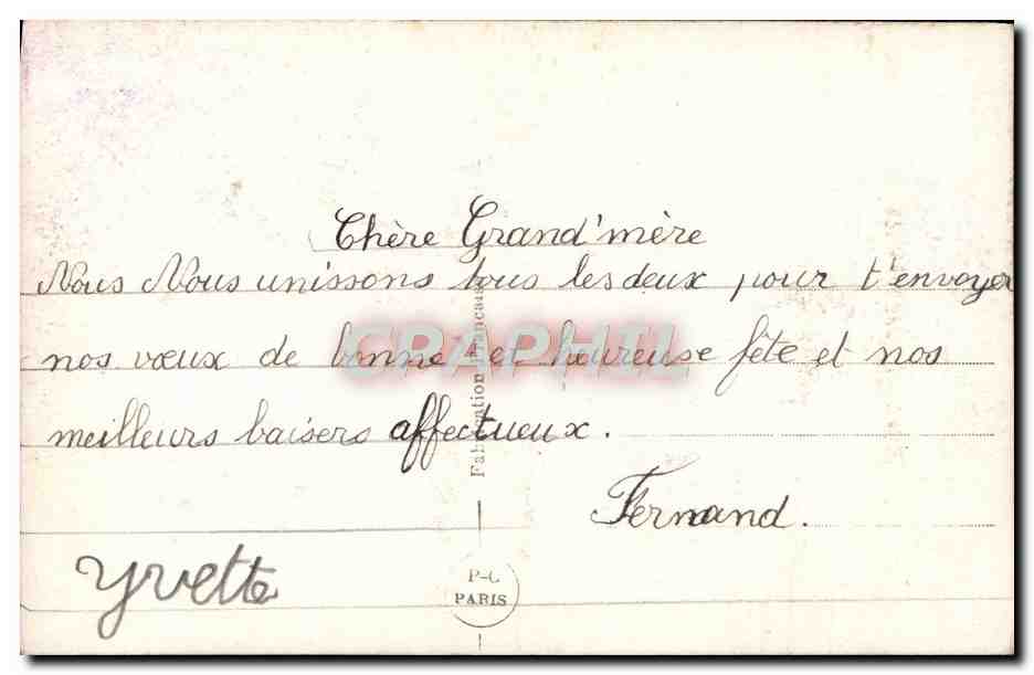 CPA Fantaisie Fleurs — Verso