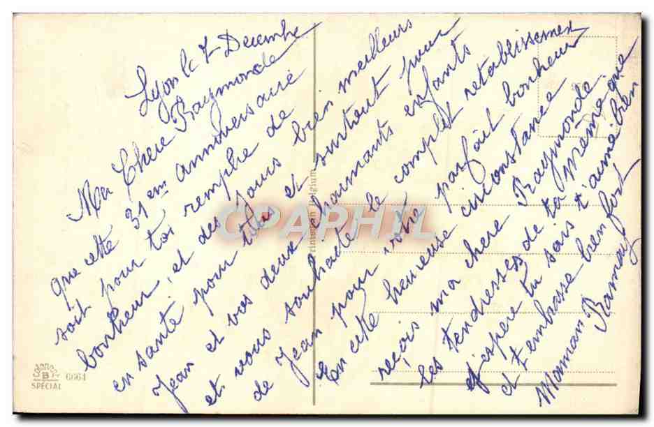 CPA Fantaisie Fleurs — Verso