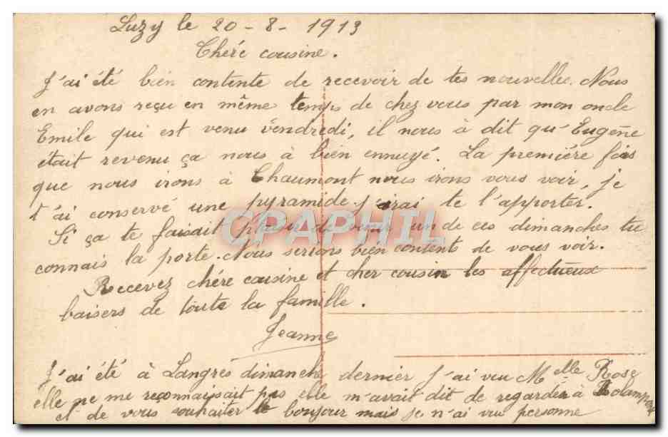 CPA Fantaisie Violette — Verso