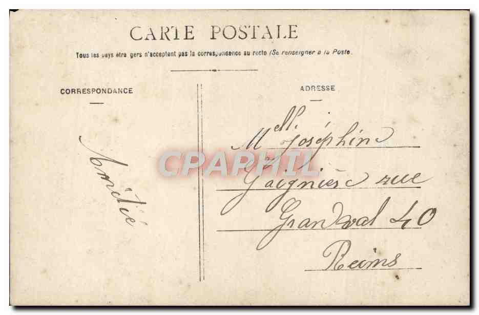 CPA Fantaisie Femme Train — Verso