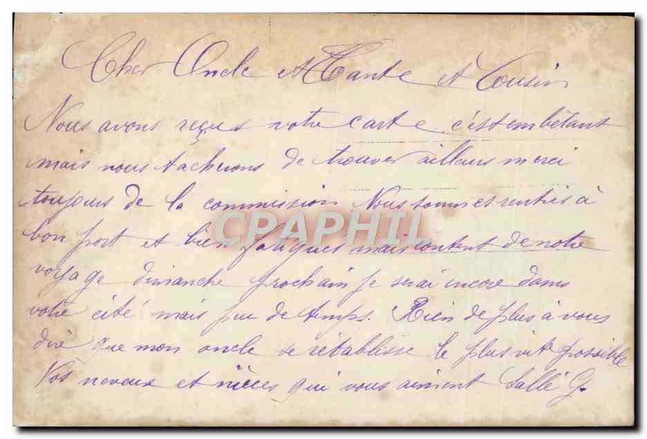 CPA Fantaisie Femme  — Rückseite