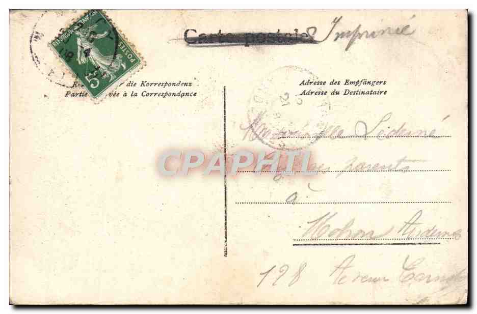 CPA Fantaisie Fleurs Nancy — Verso
