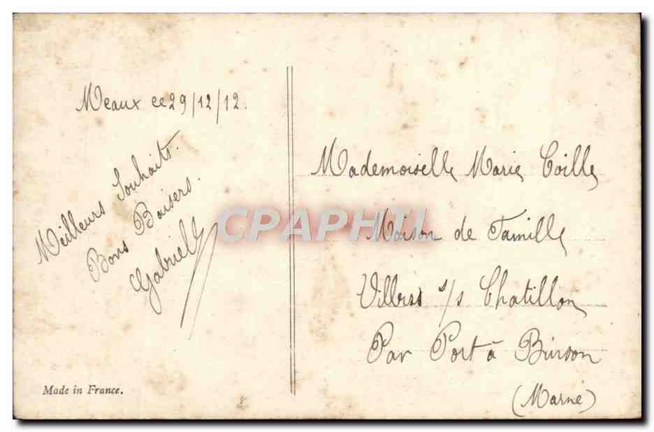 CPA Fantaisie Bonen annee — Rückseite