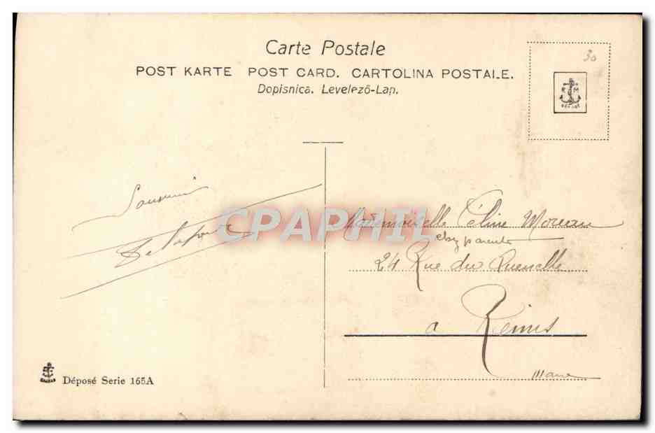 CPA Fantaisie Femme  — Rückseite