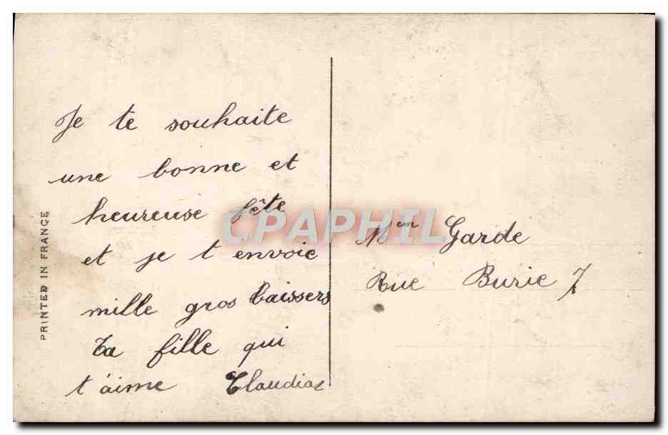 CPA Fantaisie Enfant — Rückseite
