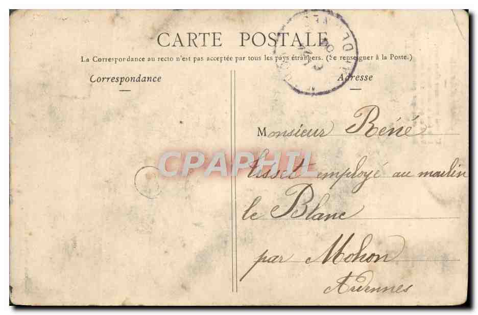 CPA Fantaisie Femme Coeur d'artichaud — Verso