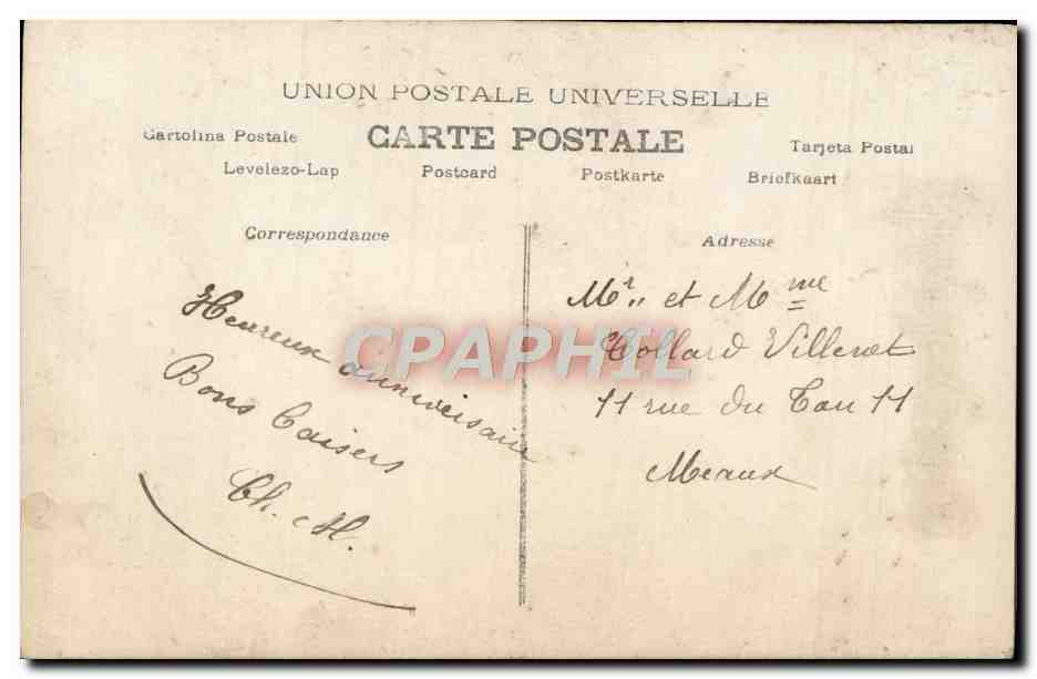 Frau in Seidenkleid — Geburtstag — A.N. Paris, Nr. 944 — Rückseite